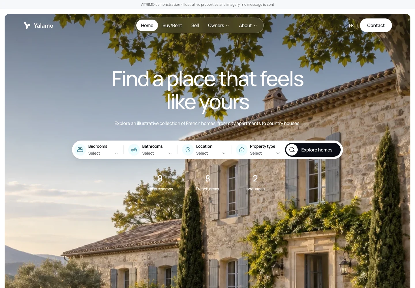 Actual website capture — desktop — Agency template